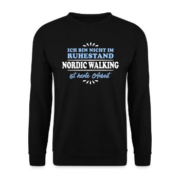 Retraité Retraité Nordic-Walker - Sweat-shirt Unisexe - noir - Devant - Alina (178cm) & Michal (187cm)
