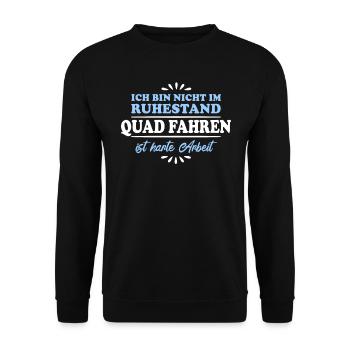 Retirement Pensioner Pensioner Quad Driver - Unisex Sweatshirt - black - Front - Alina (178cm) & Michal (187cm)