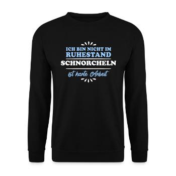 Ruhestand Rentner Pensioner Schnorcheln - Unisex Pullover - Schwarz - Vorne - Alina (178cm) & Michal (187cm)