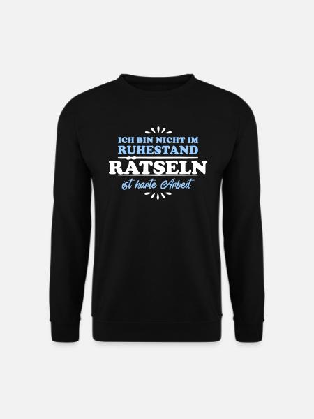 Retirement Pensioner Pensioner Puzzles - Unisex Sweatshirt - black