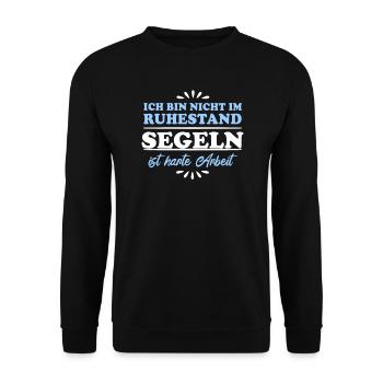Retirement Pensioner Pensioner Sailing - Unisex Sweatshirt - black - Front - Alina (178cm) & Michal (187cm)