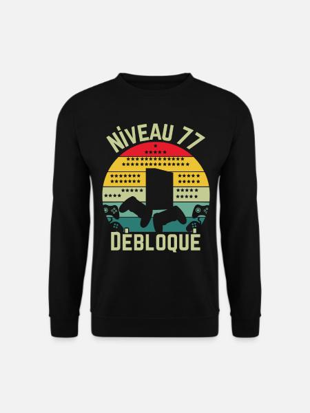 Level 77 Detached - Unisex Sweatshirt - black