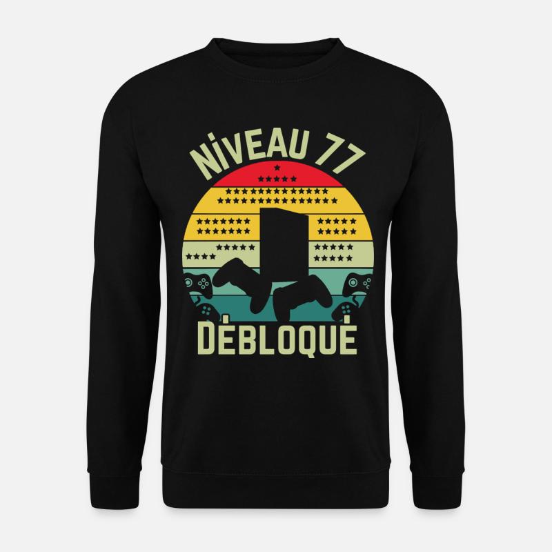 Level 77 Detached - Unisex Sweatshirt - black