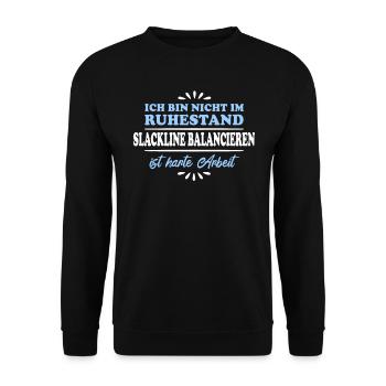 Pensionné Retraité Slackliner Retraité - Sweat-shirt Unisexe - noir - Devant - Alina (178cm) & Michal (187cm)