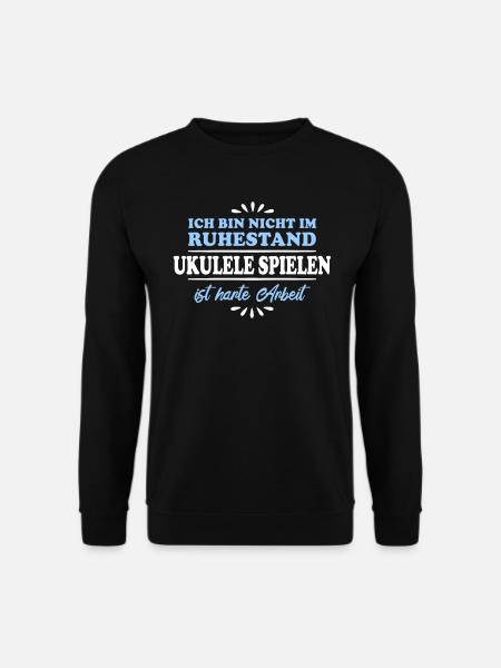 Retirement pensioner pensioner ukulele player - Unisex Sweatshirt - black