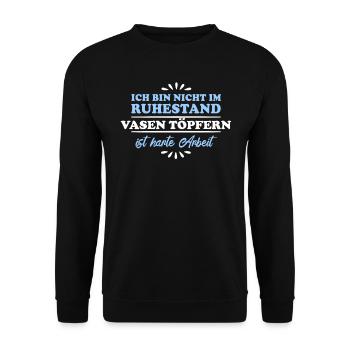 Ruhestand Rentner Pensioner Vasen-töpfern - Unisex Pullover - Schwarz - Vorne - Alina (178cm) & Michal (187cm)