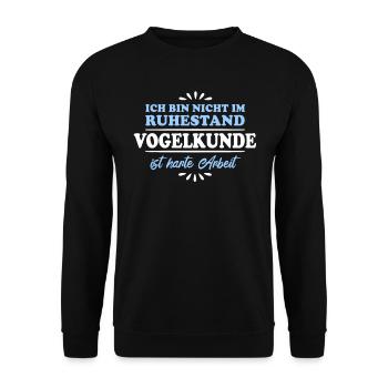 Ornithologie des pensionnés - Sweat-shirt Unisexe - noir - Devant - Alina (178cm) & Michal (187cm)