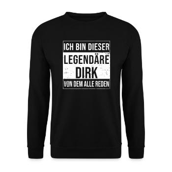 Je suis ce maillot légendaire pour Dirk - Sweat-shirt Unisexe - noir - Devant - Alina (178cm) & Michal (187cm)