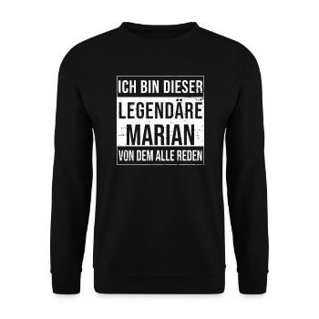 Je suis cette légende pour Marian - Sweat-shirt Unisexe - noir - Devant - Alina (178cm) & Michal (187cm)