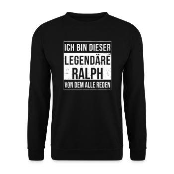Je suis cette légende pour Ralph - Sweat-shirt Unisexe - noir - Devant - Alina (178cm) & Michal (187cm)
