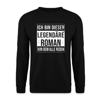 Je suis cette légende pour le roman - Sweat-shirt Unisexe - noir - Devant - Alina (178cm) & Michal (187cm)