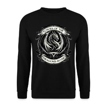 Baroque Dragon's Mighty Roar - Unisex Sweatshirt - black - Front - Alina (178cm) & Michal (187cm)