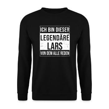 I'm this legendary for Lars - Unisex Sweatshirt - black - Front - Alina (178cm) & Michal (187cm)