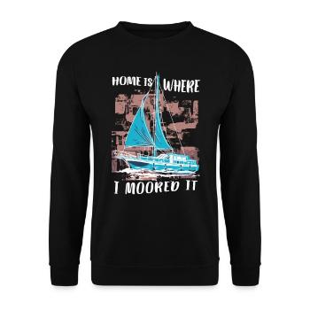 Segler Segelboot Zubehör Segelschiff - Unisex Pullover - Schwarz - Vorne - Alina (178cm) & Michal (187cm)
