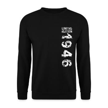 1946 Geburtstag Geschenkidee Vintage Edition 1946 - Unisex Pullover - Schwarz - Vorne - Alina (178cm) & Michal (187cm)