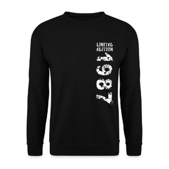 1987 Geburtstag Geschenkidee Vintage Edition 1987 - Unisex Pullover - Schwarz - Vorne - Alina (178cm) & Michal (187cm)