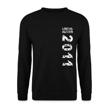2011 Geburtstag Geschenkidee Vintage Edition 2011 - Unisex Pullover - Schwarz - Vorne - Alina (178cm) & Michal (187cm)