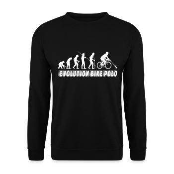 Vélo Cyclisme Polo Cycliste Vélo Evolution - Sweat-shirt Unisexe - noir - Devant - Alina (178cm) & Michal (187cm)