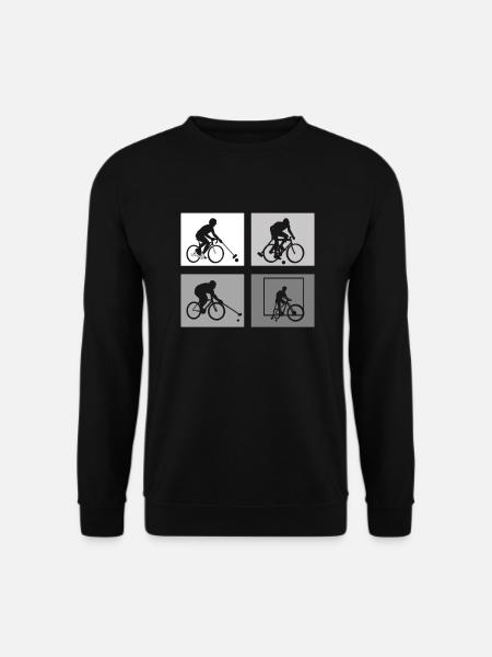 Fahrrad Rad-Polo Radfahrer Fahrrad Polo Fahrrad - Unisex Pullover - Schwarz