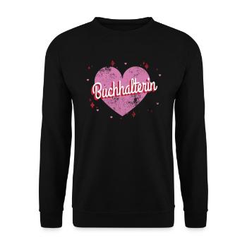 Accounting heartfelt gift idea for - Unisex Sweatshirt - black - Front - Alina (178cm) & Michal (187cm)