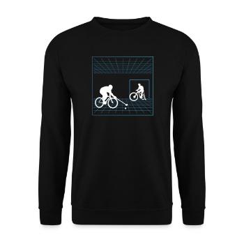 Bicycle Polo Bicycle Polo Cyclist Bicycle Bike - Unisex Sweatshirt - black - Front - Alina (178cm) & Michal (187cm)