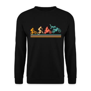Pit-bike supermotard Dirtbike Evolution Pitbike - Sweat-shirt Unisexe - noir - Devant - Alina (178cm) & Michal (187cm)