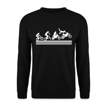 Pit-bike supermotard Dirtbike Evolution Pitbike - Sweat-shirt Unisexe - noir - Devant - Alina (178cm) & Michal (187cm)