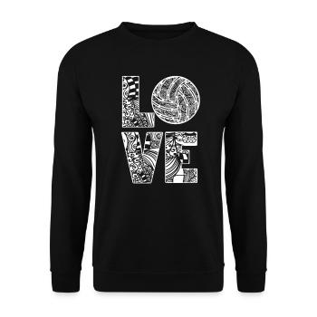 Volleyball-MAMA Volleyball Ball Volleyball Player - Unisex Sweatshirt - black - Front - Alina (178cm) & Michal (187cm)
