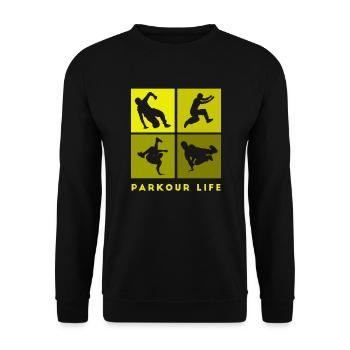 Parkour-Life Freerunning Freerunner - Sweat-shirt Unisexe - noir - Devant - Alina (178cm) & Michal (187cm)