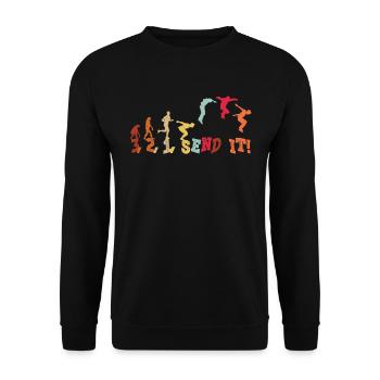 Parkour-send Freerunning Freerunner - Sweat-shirt Unisexe - noir - Devant - Alina (178cm) & Michal (187cm)