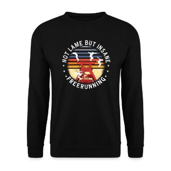 Freerunner freerunning fou de parkour - Sweat-shirt Unisexe - noir - Devant - Alina (178cm) & Michal (187cm)