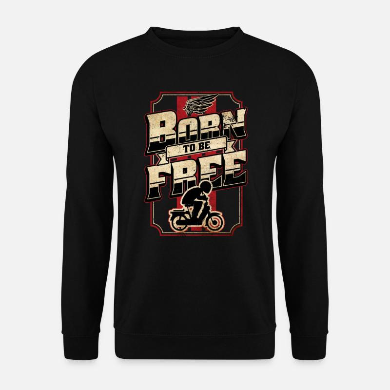 Mofa Mofaroller Moped Mofafahrer tshirt - Unisex Pullover - Schwarz