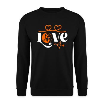 Mystical Gothic Occult Witch Halloween Lovers - Unisex Sweatshirt - black - Front - Alina (178cm) & Michal (187cm)