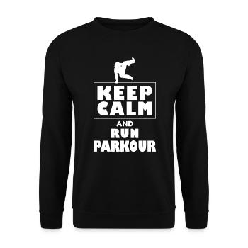 Freerunning freerunner de parkour - Sweat-shirt Unisexe - noir - Devant - Alina (178cm) & Michal (187cm)