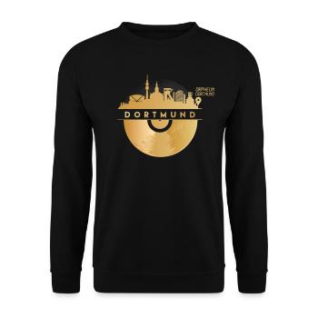 Dortmund Discotheque 80s 90s Music - Unisex Sweatshirt - black - Front - Alina (178cm) & Michal (187cm)