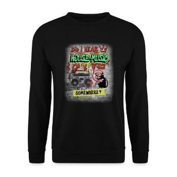 Hardcore Rave Music Raver 90s EDM DJ Rave Techno - Unisex Sweatshirt - black - Front - Alina (178cm) & Michal (187cm)
