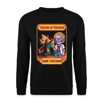 Hardcore Rave Music Raver 90s EDM DJ House Music - Unisex Sweatshirt - black - Front - Alina (178cm) & Michal (187cm)