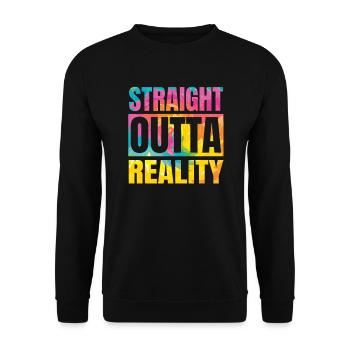 Réalité Hardcore Rave House-Music Raver EDM DJ - Sweat-shirt Unisexe - noir - Devant - Alina (178cm) & Michal (187cm)