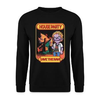 Hardcore Rave Music Raver 90s EDM DJ Rave - Unisex Sweatshirt - black - Front - Alina (178cm) & Michal (187cm)