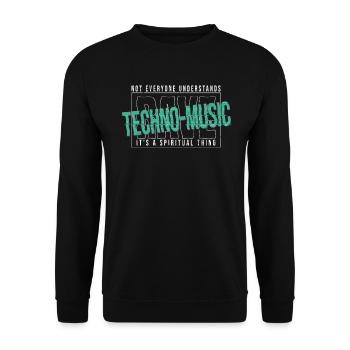 Hardcore Rave Music Raver, EDM, House Music - Unisex Sweatshirt - black - Front - Alina (178cm) & Michal (187cm)