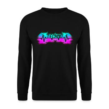 Hardcore-Rave, Raver, EDM, DJ, House-Music, Heartbeat - Sweat-shirt Unisexe - noir - Devant - Alina (178cm) & Michal (187cm)