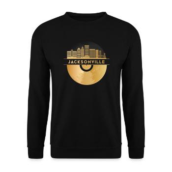 Disque vinyle Disco Musique - Sweat-shirt Unisexe - noir - Devant - Alina (178cm) & Michal (187cm)