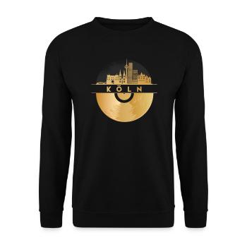 Vinyl Record - Skyline-Cologne - Unisex Sweatshirt - black - Front - Alina (178cm) & Michal (187cm)