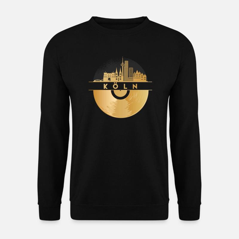Disque vinyle - Skyline-Cologne - Sweat-shirt Unisexe - noir