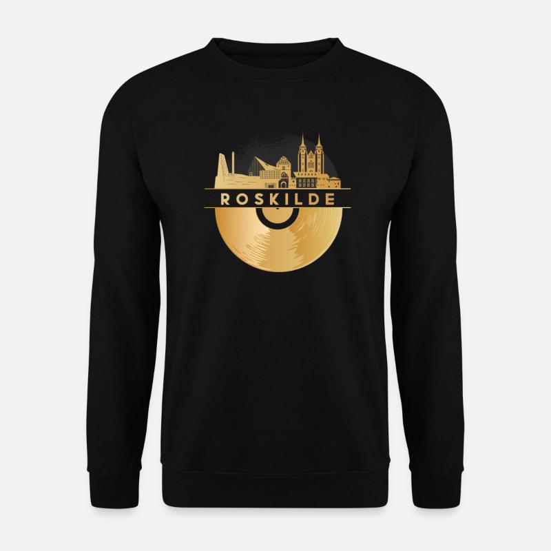 Vinyl-Schallplatte - Skyline-Dänemark-Roskilde - Unisex Pullover - Schwarz