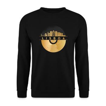 Vinyl-Schallplatte Musik - Unisex Pullover - Schwarz - Vorne - Alina (178cm) & Michal (187cm)