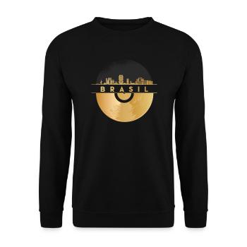 Disque vinyle - Skyline-Brésil-Brésil - Sweat-shirt Unisexe - noir - Devant - Alina (178cm) & Michal (187cm)
