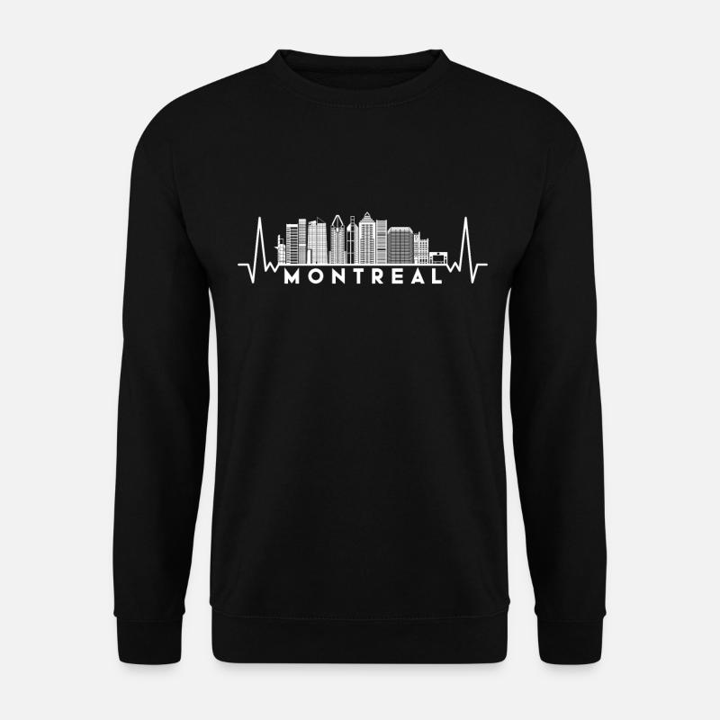 Heartbeat Skyline Canada Montreal - Unisex Sweatshirt - black