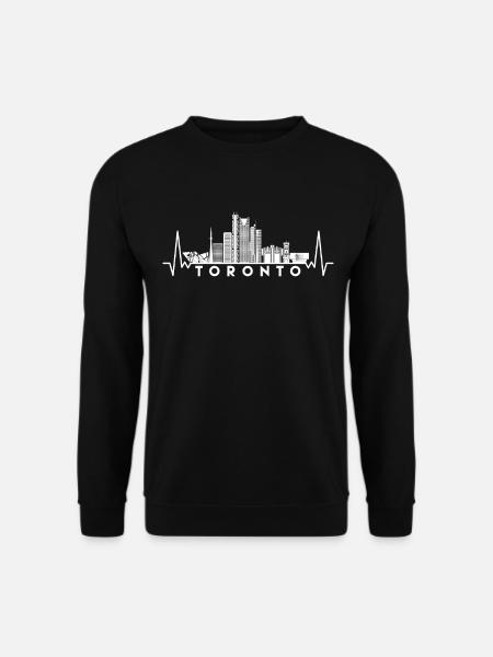 Herzschlag Skyline Kanada Toronto - Unisex Pullover - Schwarz