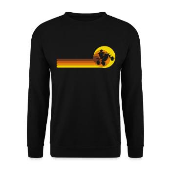 ATV Quad Bike Vehicles Offroad 70s - Unisex Sweatshirt - black - Front - Alina (178cm) & Michal (187cm)